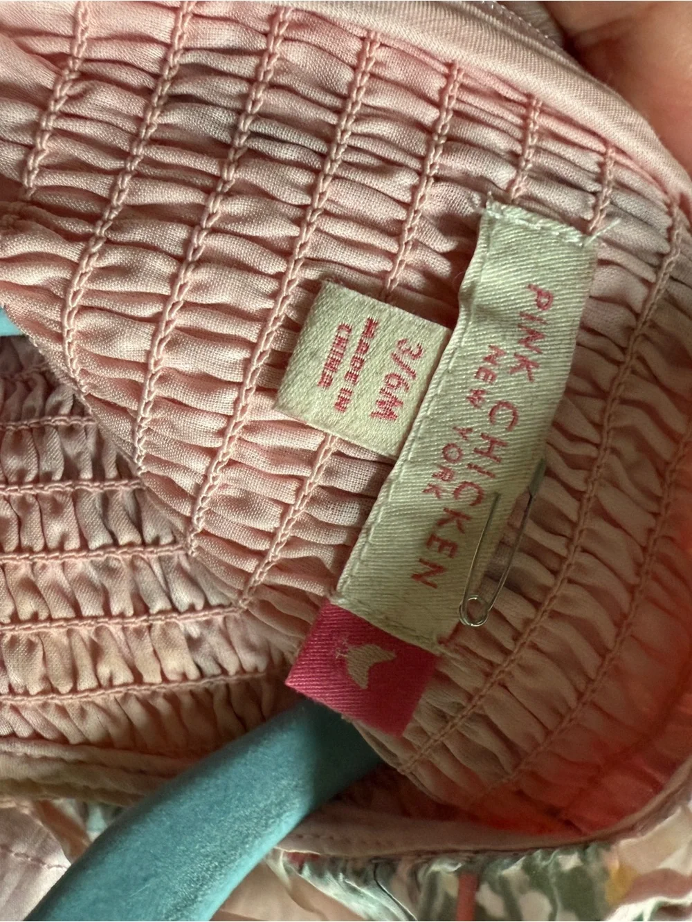 Pink Chicken Girls Christmas Pink Smocked Dress